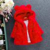 EISHOW Kids Girls Warm Thick Jackets Toddler Hooded Cotton Fleece Parka Coat Children Winter Plush Zipper Outerwear Snowsuit view 3