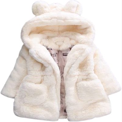 EISHOW Kids Girls Warm Thick Jackets Toddler Hooded Cotton Fleece Parka Coat Children Winter Plush Zipper Outerwear Snowsuit