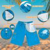 Srnede Mens Swim Trunks Swimming Trunks Swim Shorts Quick Dry 11 Inch with Mesh Lining Funny Swimwear Bathing Suits Blue view 3