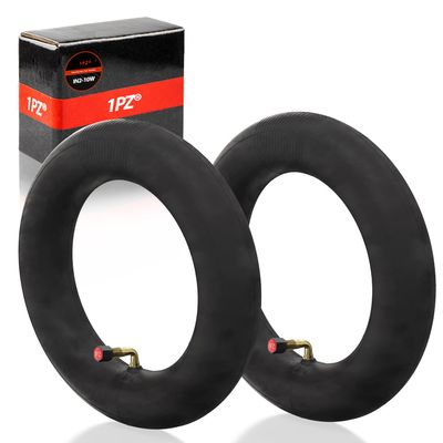 1PZ IN2-10W Heavy Duty 10x2.50 Thicker 40% Butyl Inner Tube with Valve Angle CR202 90Replacement for 10 Inch Smart Electric Scooter Inner Tube Pack of 2