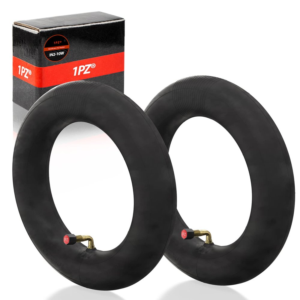 1PZ IN2-10W Heavy Duty 10x2.50 Thicker 40% Butyl Inner Tube with Valve Angle CR202 90Replacement for 10 Inch Smart Electric Scooter Inner Tube Pack of 2