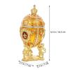 Amosfun Egg Enameled Jewelry Box Classic Desktop Ornament Unique Home Decoration Trinket Box for Rings Earrings Necklaces Party Photo Prop view 2