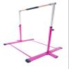 Professional Gymnastics Bar Kip Bar with 6'x4' Tumble Mat Set for Kids/Adults, 3 to 5 FT Adjustable Height Horizontal Bar, Junior Gymnast Gymnastic Bar Home Gym Expandable Asymmetric Bar Pink view 4