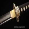 HERO SWORD Sanmai Folded Steel Japanese Samurai Sword Real Hamon Razor Sharp Full Black Genuine ray Skin Saya,Copper Tsuba view 4