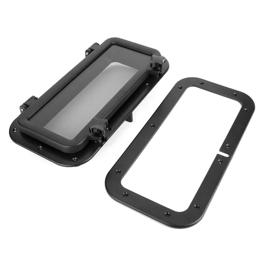 Car Skylight Marine Window Frame, Black ABS Boat Porthole for Boat/Yacht/RV/Industry Car
