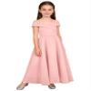 Sywiyi Kids Flower Girls Off Shoulder Prom Gown Chiffon Junior Bridesmaid Dress Wedding Pageant Maxi Dress Pink 8 Years view 2