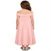 Sywiyi Kids Flower Girls Off Shoulder Prom Gown Chiffon Junior Bridesmaid Dress Wedding Pageant Maxi Dress Pink 8 Years view 4