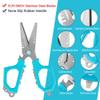 FLISSA 4-Piece Fishing Tool Kit Includes Muti-Function Fishing Pliers, 6" Fish Fillet Knife with Sheath, Braided Line Scissors with Sheath, Fish Scale with Lip Gripper and 3pcs Safety Coiled Lanyard view 2