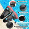 Fanwill Kids Swim Fins,Short Fins Swimming Flippers for Lap Swimming and Training for Child,Girls,Boys (Black&Red, XS) view 2