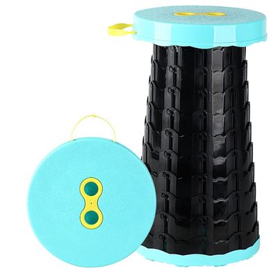 Hvsport Stools Foldable Stool, Adjustable Retractable Stool Portable, Camping Stool, Suitable for Outdoor Indoor Fishing, Barbecue, Garden Trip, Train Queuing (Color : Green, Size : 25 * 6.0cm)