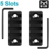 360 Tactical New 5 Slots M LOK Aluminum Section - 3 inch 4 Screw and 4 Nuts with 2 Allen-Wrench (3 Pair 6 Pcs) view 4