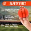 ONEGlobal Soft Indoor Outdoor Incrediball Practice Cricket Ball | Rubber Cricket Ball with Soft Core & Real Stitched Seam | for Practice, Coaching, Honing Skills & Family Fun | 7 Colours (3-Orange) view 3