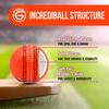 ONEGlobal Soft Indoor Outdoor Incrediball Practice Cricket Ball | Rubber Cricket Ball with Soft Core & Real Stitched Seam | for Practice, Coaching, Honing Skills & Family Fun | 7 Colours (3-Orange) view 4
