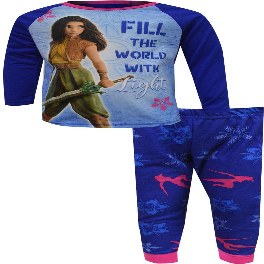 American Marketing Enterprises INC Girls Disney Raya and the Last Dragon Fill the World with Light Pajama (8) Blue