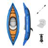 AB Tools Cove Champion Inflatable Kayak 1 Person with Pump Paddle Canoe Boat Single view 2