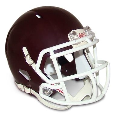 Maroon with White Mask Blank Riddell Revolution Speed Mini Football Helmet (Decorative Mini Helmet - NOT Wearable - Does NOT FIT Any Human Head)