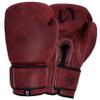 Antique Genuine Leather Hand Crafted - Vintage Pro Boxing Gloves for Training & Fight (12 Oz, Red) view 3