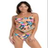 Sunshine79 Women's Midkini Bikini Swimsuit Top, Multi//Love Swirl, 4 view 1