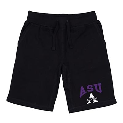 Alcorn State University Braves Premium College Fleece Drawstring Shorts - Black, Small