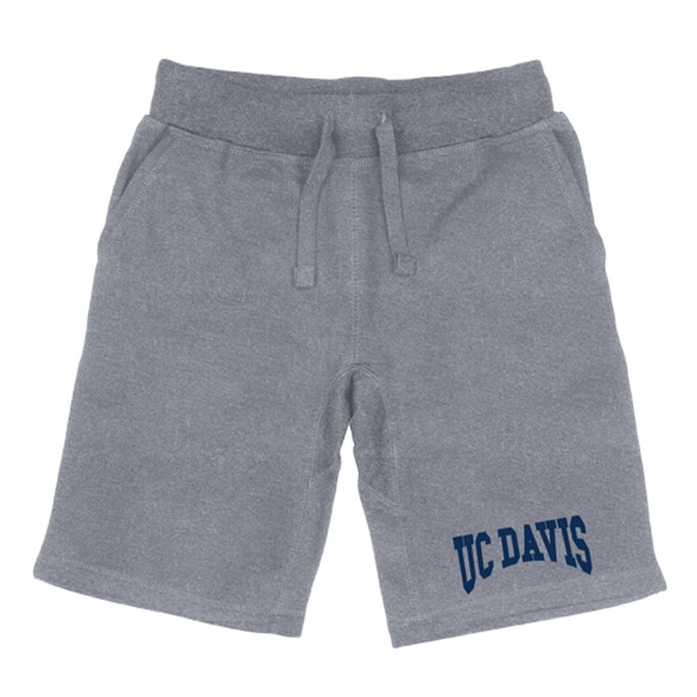 University of California, Davis Aggies Premium College Fleece Drawstring Shorts - Heather Grey, Large