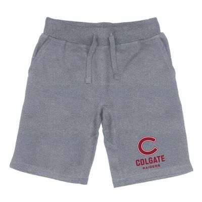 Colgate University Colgate Raiders Premium College Fleece Drawstring Shorts - Heather Grey, Large