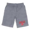 California State University, Stanislaus Premium College Fleece Drawstring Shorts - Heather Grey, Large view 1