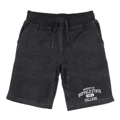 Buffalo State College Bengals Property College Fleece Drawstring Shorts - Heather Charcoal, XX-Large