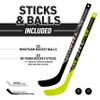 Franklin Sports Mini Hockey Goal Set - Indoor Knee Goal + (2) Shinny Hockey Sticks - (2) Mini Foam Balls + Pop Out Shooting Targets - All Star view 3