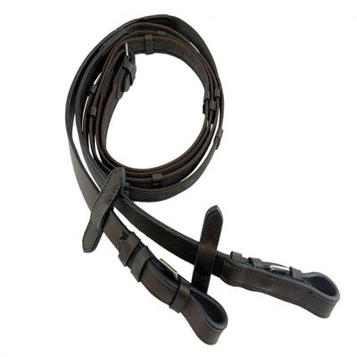 54" Rubber English Reins (Brown)