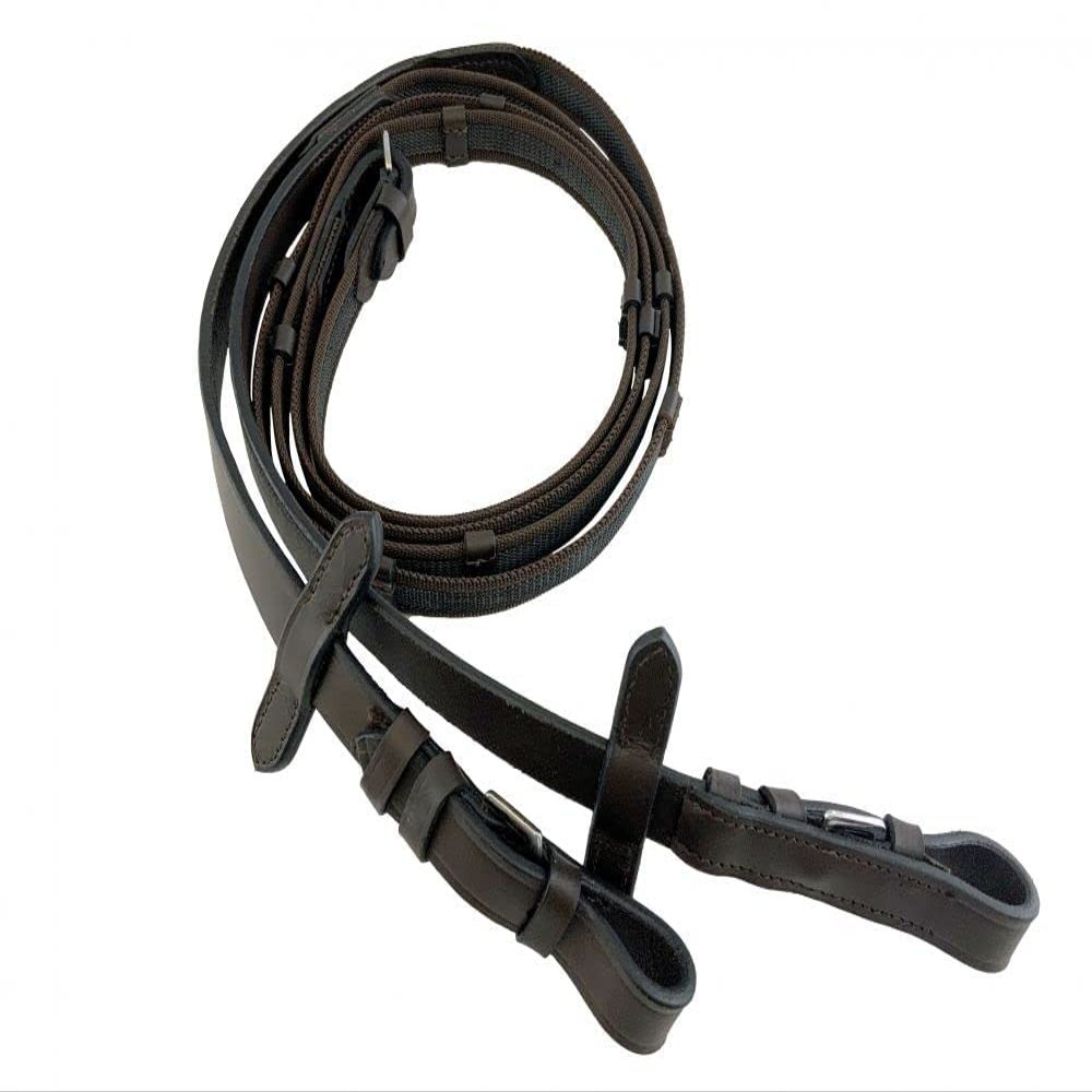 54" Rubber English Reins (Brown)