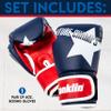 Franklin Sports Kids Boxing Gloves Set - Future Champs Youth Training Boxing Gloves for Kids Ages 5-8 - 6 Ounce - Boys + Girls - Red + Blue Pair view 2