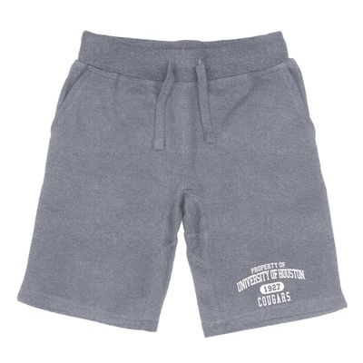 University of Houston Cougars Property College Fleece Drawstring Shorts - Heather Grey, X-Large