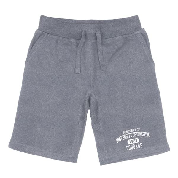 University of Houston Cougars Property College Fleece Drawstring Shorts - Heather Grey, X-Large