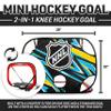 Franklin Sports NHL Kids Mini Hockey Goal + Shooting Target Set - Knee Hockey Pop Up Goal + Shooter Tutor with (2) Mini Sticks + (2) Foam Balls view 2
