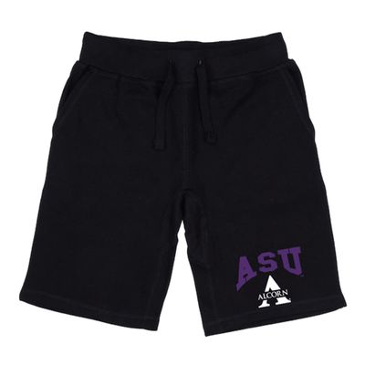 Alcorn State University Braves Premium College Fleece Drawstring Shorts - Black, X-Large