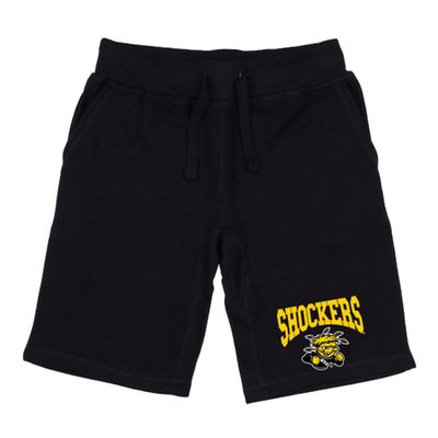 Wichita State University Shockers Premium College Fleece Drawstring Shorts - Black, X-Large