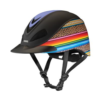 Troxel Dynasty Ultralight Horse Riding Helmet, Low-Profile, Adjustable Design, Safety Horseback Riding Gear, Small (6-5/8-7), Leopard/Serape/Aztec