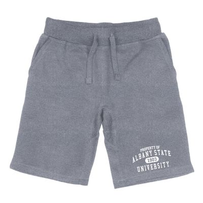 Albany State University Golden Rams Property College Fleece Drawstring Shorts - Heather Grey, XX-Large
