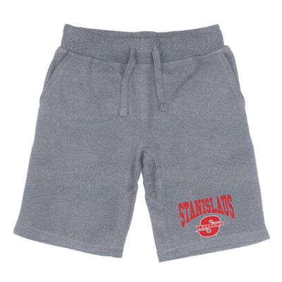 California State University, Stanislaus Premium College Fleece Drawstring Shorts - Heather Grey, XX-Large