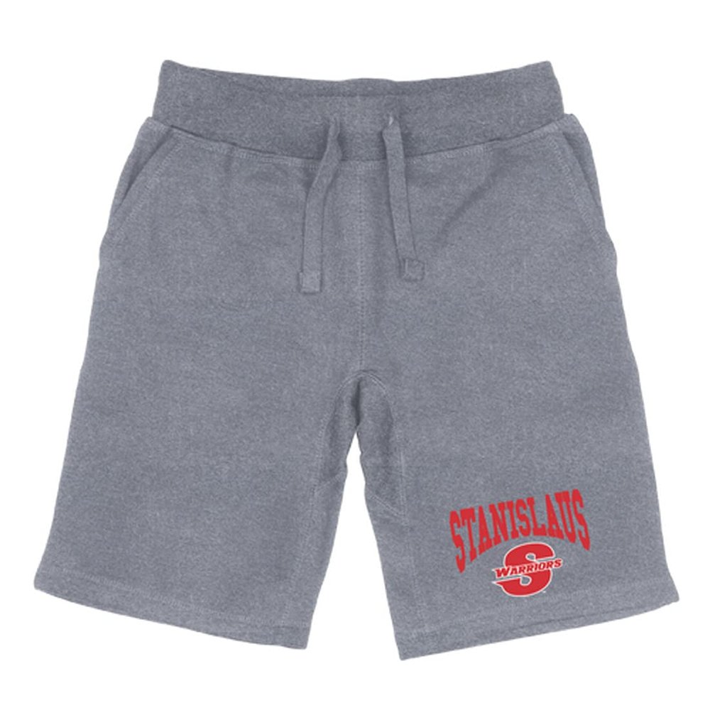 California State University, Stanislaus Premium College Fleece Drawstring Shorts - Heather Grey, XX-Large
