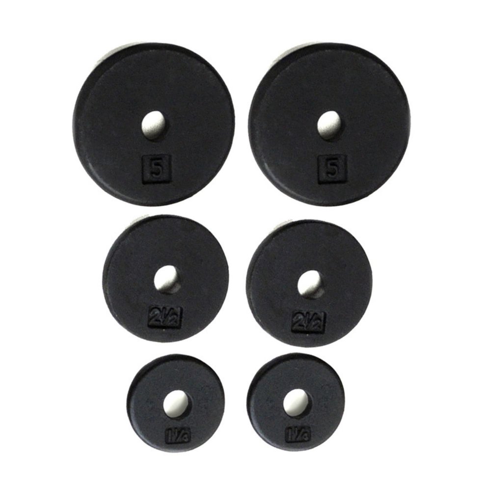 Ader 1" Hole Standard Plates Set- 17.5 Lbs Set (1.25,2.5, 5 Lbs)- 2pc Each