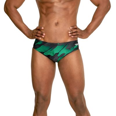 Speedo Men's Swimsuit Brief PowerFlex Eco Coded Riff Team Colors