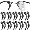PTSLKHN Soft Silicone 10 Pairs of Glasses Anti Slip Ear Hooks, Eyeglass Ear Grips for Glasses, Sunglasses, Reading Glasses (Black) view 1