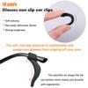 PTSLKHN Soft Silicone 10 Pairs of Glasses Anti Slip Ear Hooks, Eyeglass Ear Grips for Glasses, Sunglasses, Reading Glasses (Black) view 4