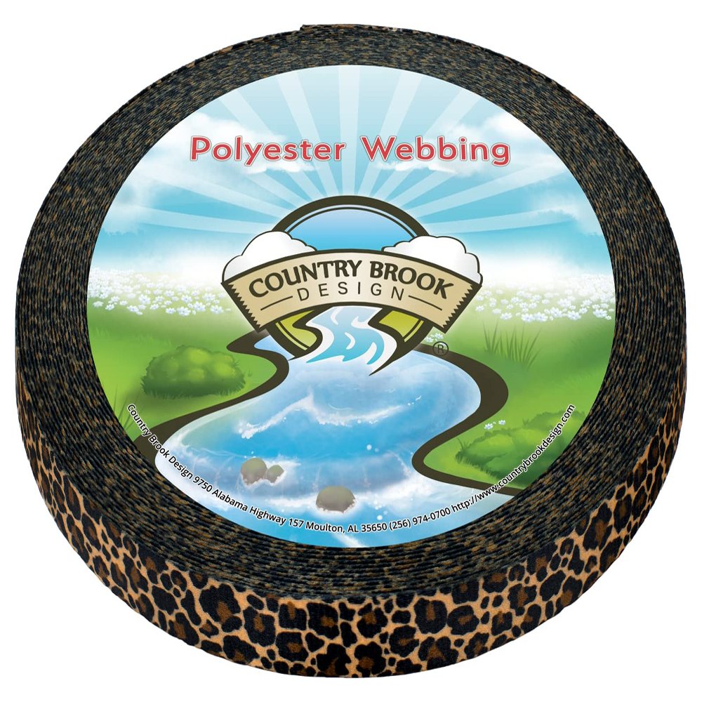 Country Brook Design - Leopard Print Photo Quality Polyester (1/2 Inch, 50 Yards)