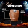 Rightpunch Premium Cowhide Leather Brown Boxing Gloves| Training Boxing Gloves Men & Women | Ideal for Sports & Muay Thai|14OZ view 3
