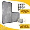 OKAYES L Screen Baseball Net Heavy Duty Pitching Screen - 7x7 Softball Batting Cage Protector 32mm Anti Wobble Steel Frame Snap-Lock Assembly for Backyard view 3