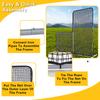 OKAYES L Screen Baseball Net Heavy Duty Pitching Screen - 7x7 Softball Batting Cage Protector 32mm Anti Wobble Steel Frame Snap-Lock Assembly for Backyard view 4