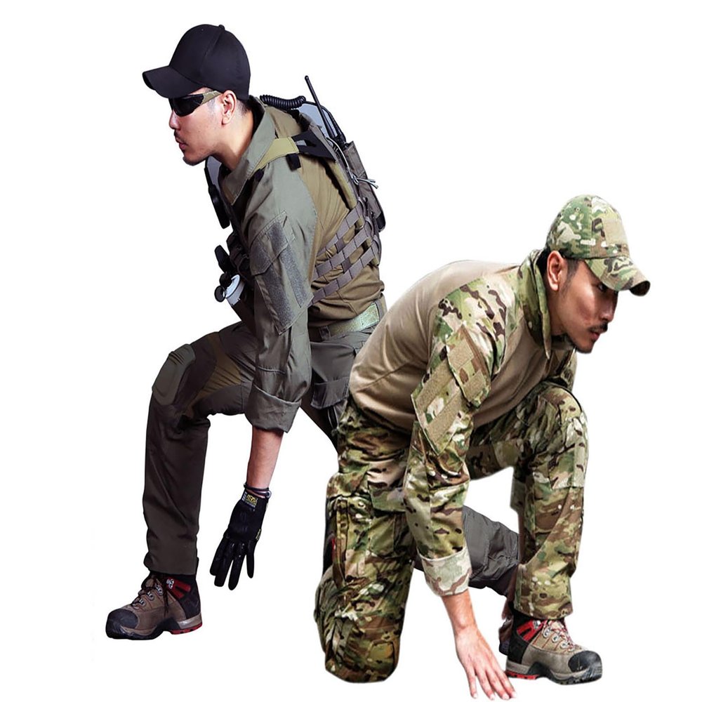 Emerson Gen3 Combat Uniform Mens Duty Camo Airsoft Military Shirt Pants (Large, Multicam Black)
