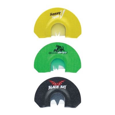 Phelps Game Calls Turkey Diaphragm Multi-Packs - Professional Turkey Calling Collections for Yelps, Cuts, and Complete Turkey Vocalizations, Raspy (3 Pack)